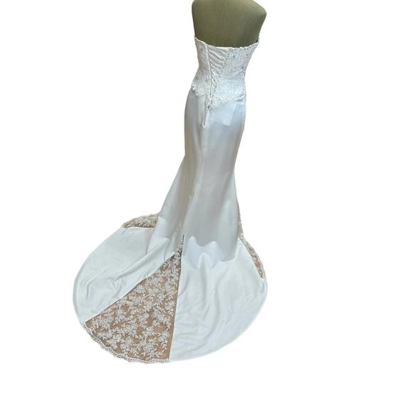 NEW MARY'S BRIDAL women's strapless mermaid wedding gown in ivory - Picture 2 of 2